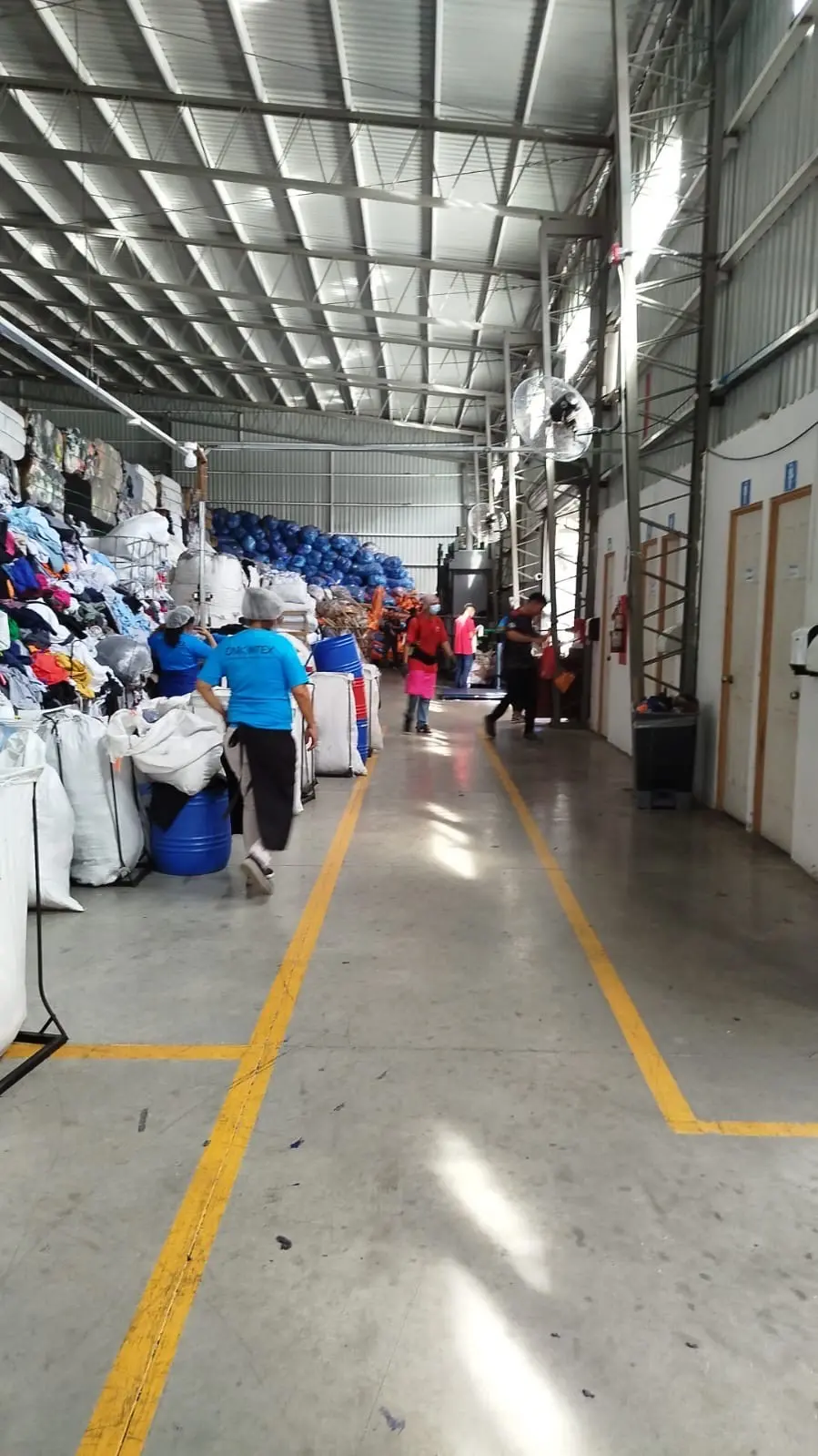 Sorting process at Carontex facility